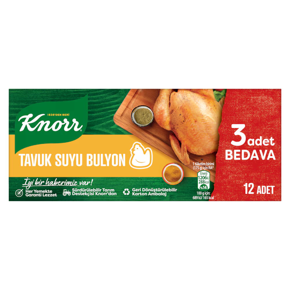 Knorr Tavuk Suyu Bulyon (12 Adet)