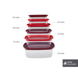 Karaca Vicks Red Velvet 6 lı Saklama Kabı Seti