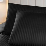 Linestyle King Size Kişilik %100 Pamuk Saten (90 Tel) Nevresim Seti Siyah (3 Parça)