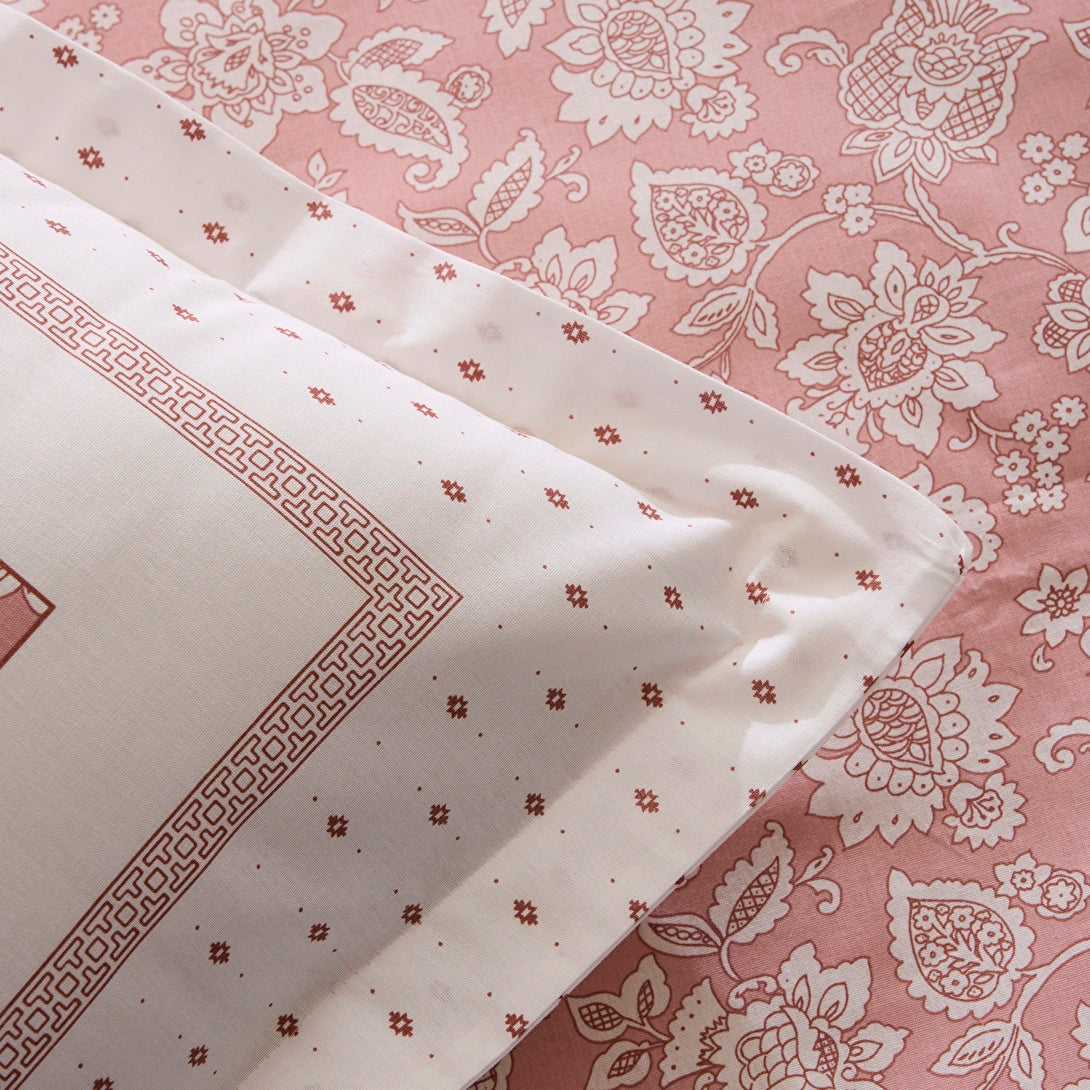 Karaca Home Celerina Pembe %100 Pamuk Çift Kişilik Fitted Nevresim Takımı