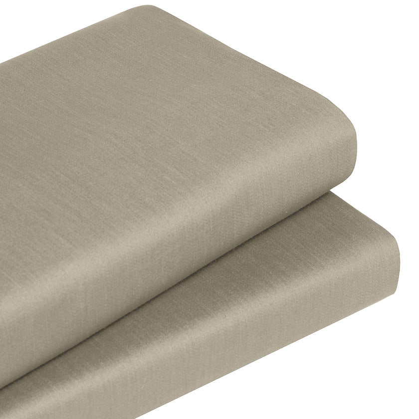 Linestyle Tek Kişilik %100 Pamuk Saten Lastikli Çarşaf 120x200+35 cm Bej