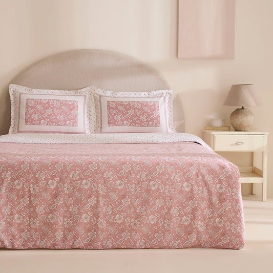 Karaca Home Celerina Pembe %100 Pamuk Çift Kişilik Fitted Nevresim Takımı
