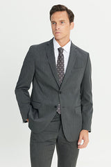 Slim Fit Dar Kesim Mono Yaka Takım Elbise