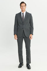 Slim Fit Dar Kesim Mono Yaka Takım Elbise