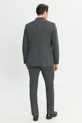 Slim Fit Dar Kesim Mono Yaka Takım Elbise