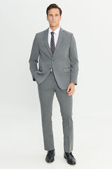 Slim Fit Dar Kesim Mono Yaka Takım Elbise