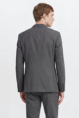 Slim Fit Dar Kesim Mono Yaka Takım Elbise