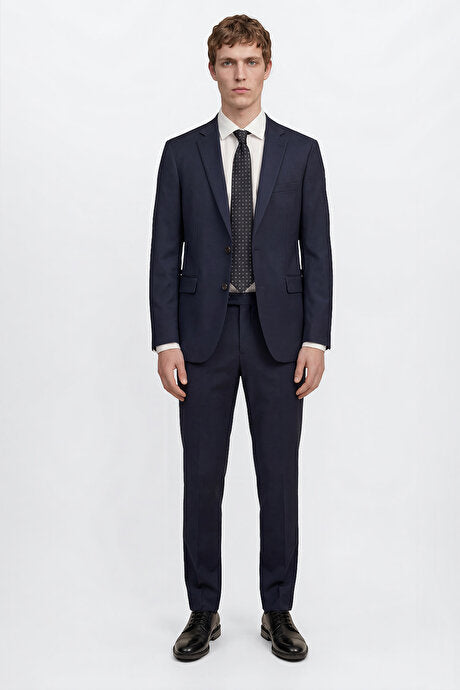 Slim Fit Dar Kesim Mono Yaka Takım Elbise