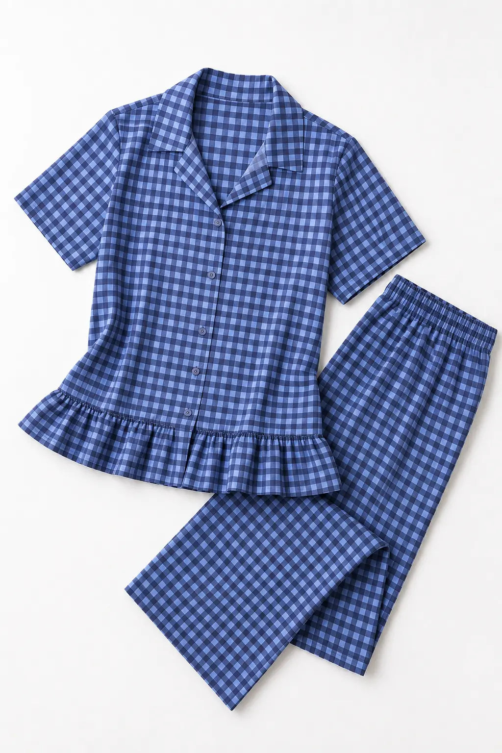 Viskon Lacivert Pötikare Pijama Takımı 61130 - Lacivert