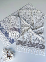SARRA 3'LÜ SARE BAĞLAMALI DAMASK HAVLU 50x90