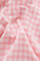 Bella Notte Pembe Beyaz Pötikare V Yaka Kısa Kollu Pijama Takımı 61251 - Pembe