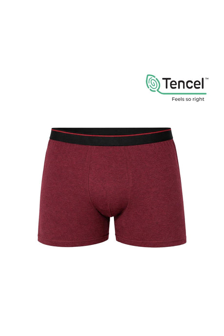 5'li Paket Erkek Pamuklu Modal Boxer | Bordo K11256