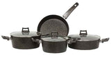 ORKİDE SİYAH 7 PARÇA SET / 20 CM TENCERE + 24 CM TENCERE + 26 CM KARNIYARIK + 26 CM TAVA