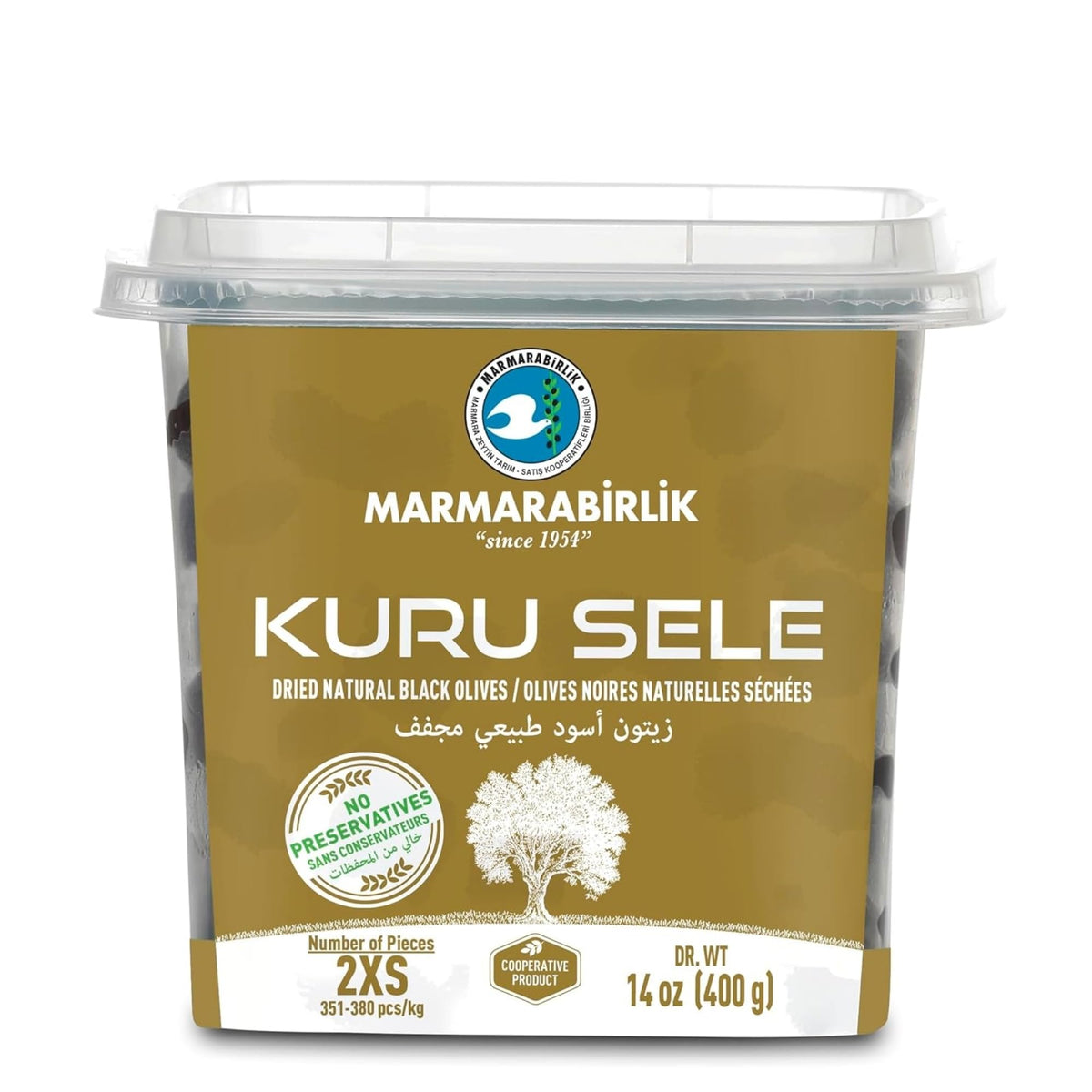 Marmarabirlik Kuru Sele Zeytin Pet 2 XS - 400 Gr