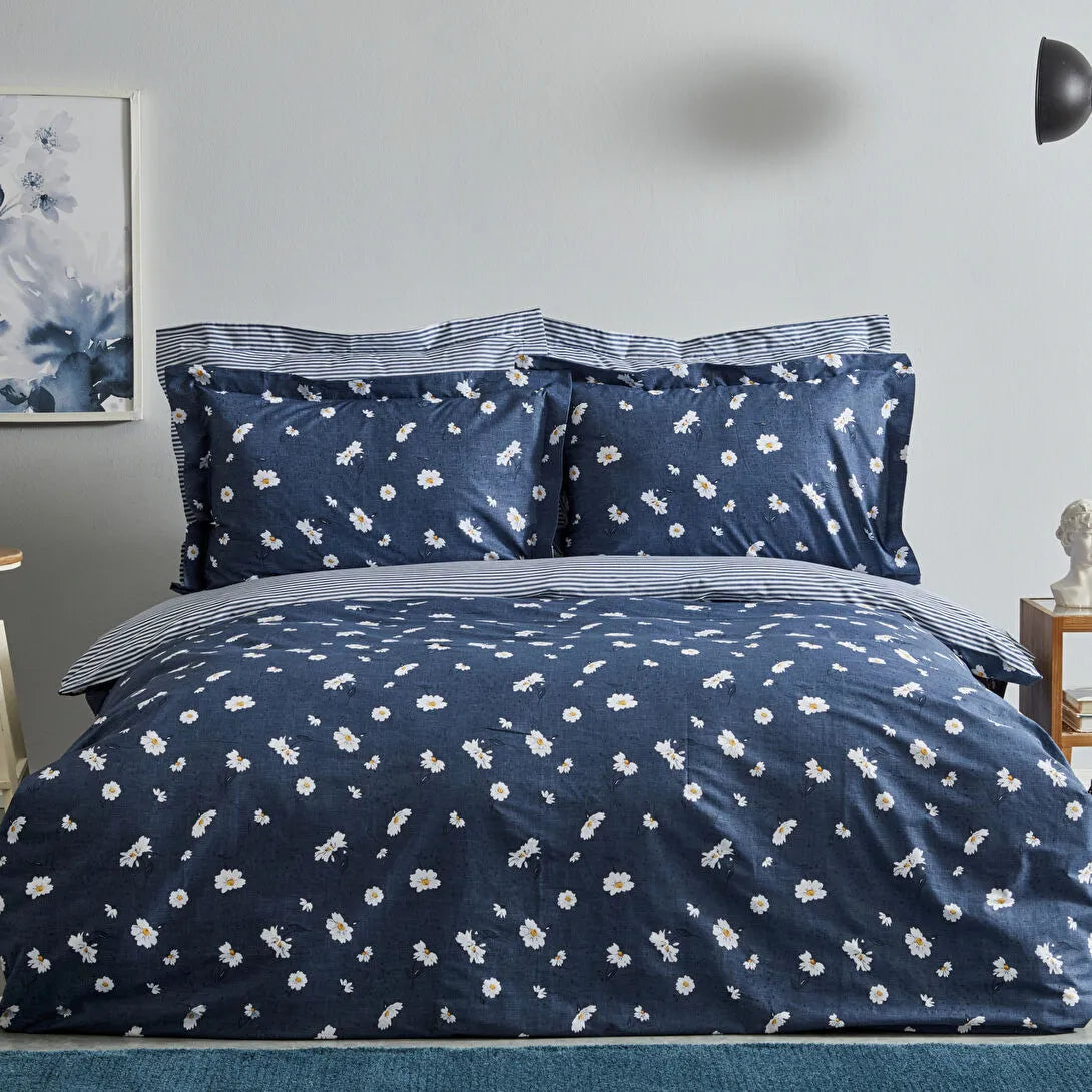 Karaca Home Daisy %100 Pamuk Çift Kişilik Nevresim Takımı Mint