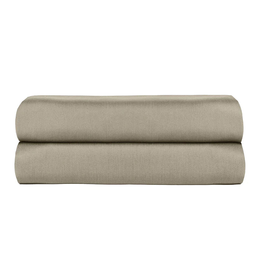 Linestyle Tek Kişilik %100 Pamuk Saten Lastikli Çarşaf 120x200+35 cm Bej