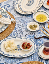 Paisley Porselen 26 Parça 6 Kişilik Kahvaltı Takımı Mavi