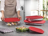 Paşabahçe Dikdörtgen Plastik Kapaklı Borcam 3850 cc 40 x 25 cm  (59124)