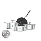 Karaca Plasma Steel 316+ 3Ply 7 Parça Tencere ve Tava Seti
