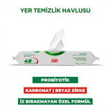 Fairy 50'li Mop Uyumlu Yer Temizlik Havlusu - Beyaz Sabun