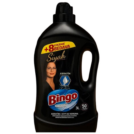 Bingo Sıvı Çamaşır Deterjani Keratinli Simsiyah Koruma 3L 50 Yıkama