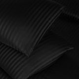 Linestyle King Size Kişilik %100 Pamuk Saten (90 Tel) Nevresim Seti Siyah (3 Parça)
