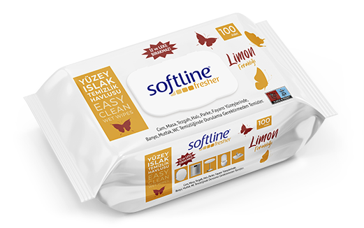 Softline Fresher Yüzey Islak Temizlik Havlusu Limonlu 100'lu