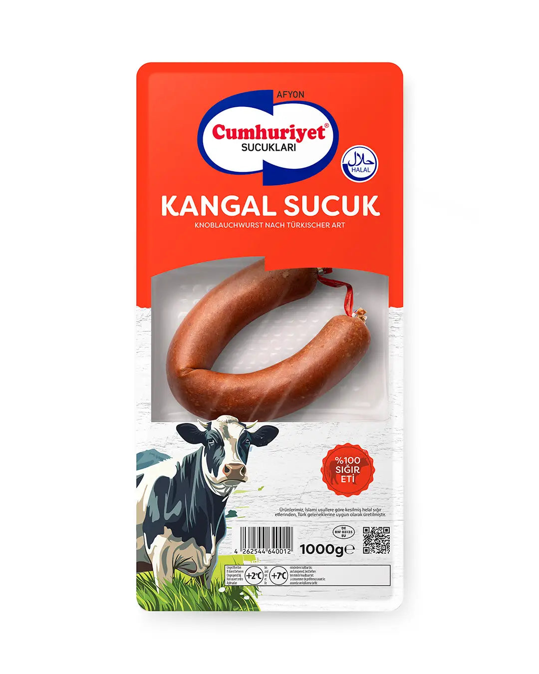 Cumhuriyet Sucukları Geleneksel Kangal Sucuk 1000gr
