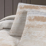 Sand Wave Çift Kişilik %100 Pamuk Ranforce Nevresim Seti Kahve (3 Parça)