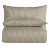 Linestyle Çift Kişilik %100 Pamuk Saten (90 Tel) Nevresim Seti Bej (3 Parça)