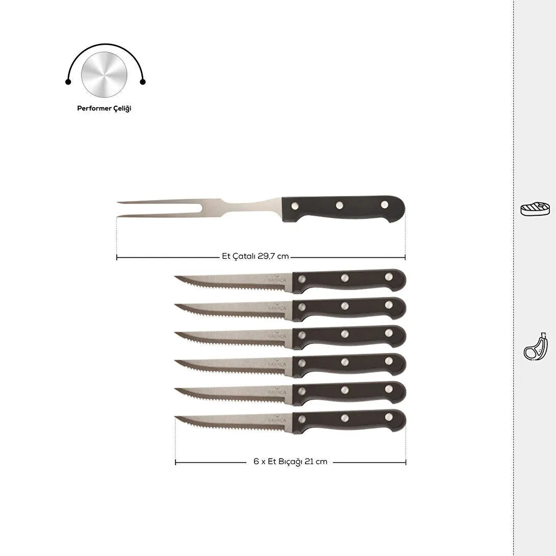 Karaca Tong 8 Parça Steak Bıçağı