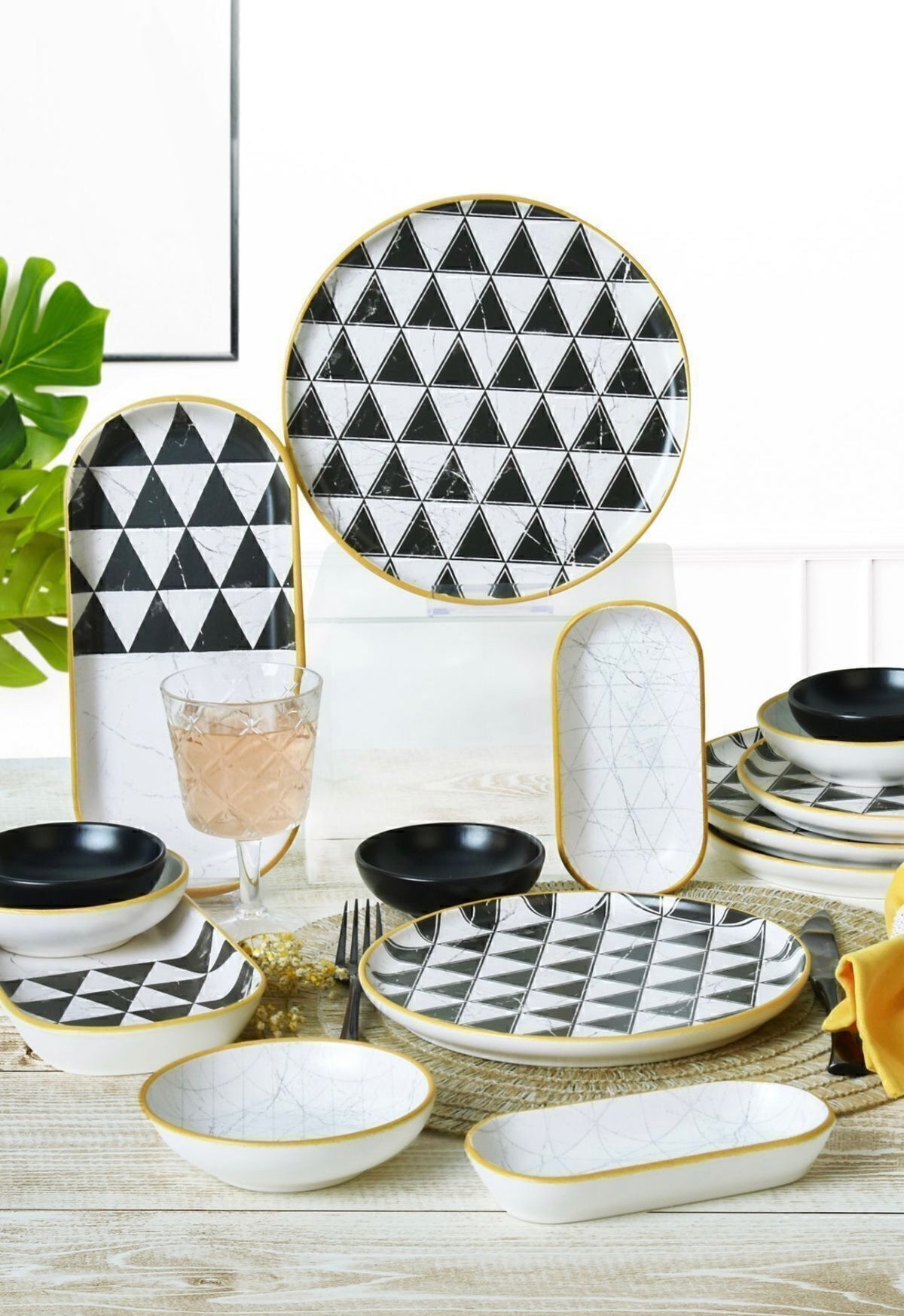 KERAMIKA Keraart Trigon Kahvaltı Takımı 18 Parça 6 Kişilik 18765-67-69