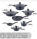 Taç MasterCook Family 12 Parça Granit Tencere Seti