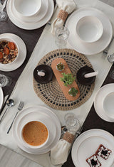 KERAMIKA Nordic Mat Beyaz Yemek Takımı 18 Parça 6 Kişilik 022