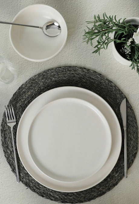 KERAMIKA Nordic Mat Beyaz Yemek Takımı 18 Parça 6 Kişilik 022