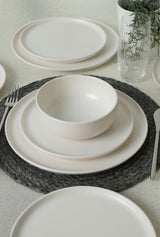 KERAMIKA Nordic Mat Beyaz Yemek Takımı 18 Parça 6 Kişilik 022