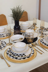 KERAMIKA Keraart Trigon Yemek Takımı 24 Parça 6 Kişilik 18765-67