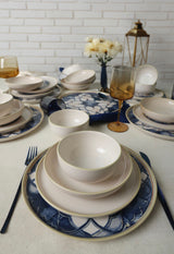 KERAMIKA Wave Flow Yemek Takımı 24 Parça 6 Kişilik 22748-50-51