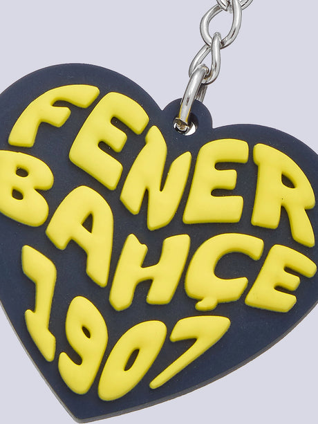 Fenerbahçe Sarı Lacivert Kalp Silikon Anahtarlık