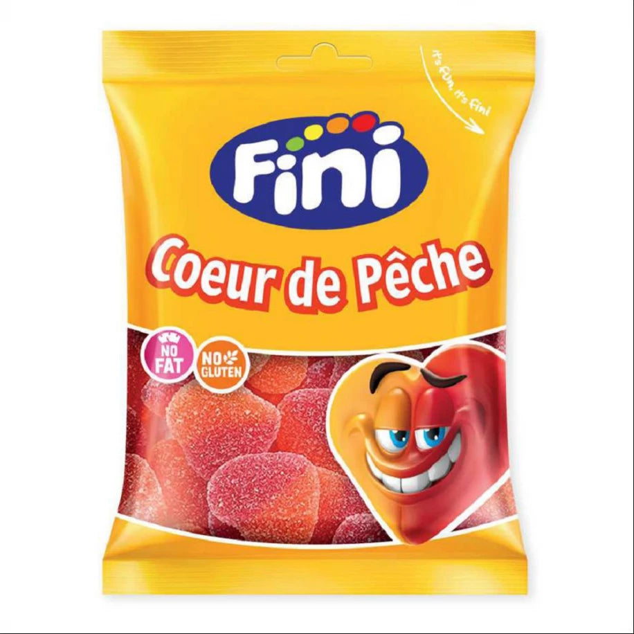 Fini Coeurs de pêche candies Halal 90g