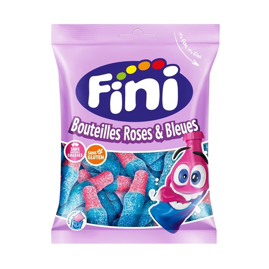 Fini Bouteilles roses et bleues fizz Halal 90g
