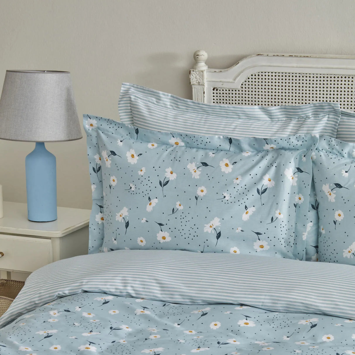 Karaca Home Daisy %100 Pamuk Çift Kişilik Nevresim Takımı Mint