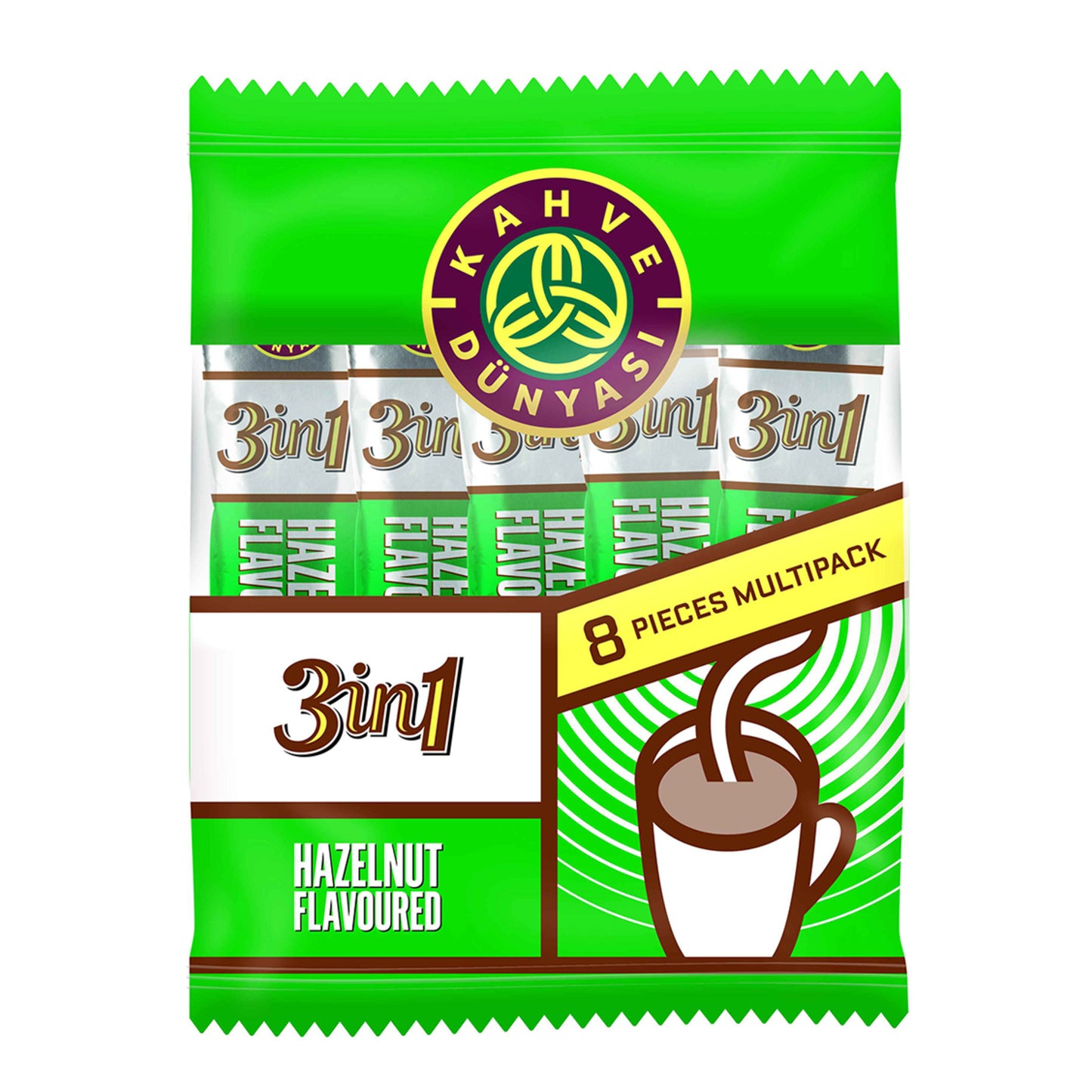 Kahve Dünyası 3 ü 1 Arada Fındık Aromalı 1 Paket (8 x 18 gr)