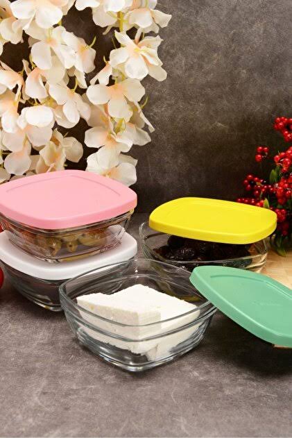 Paşabahçe 96840 Cam 4lü Kapaklı Puding Saklama Kabı
