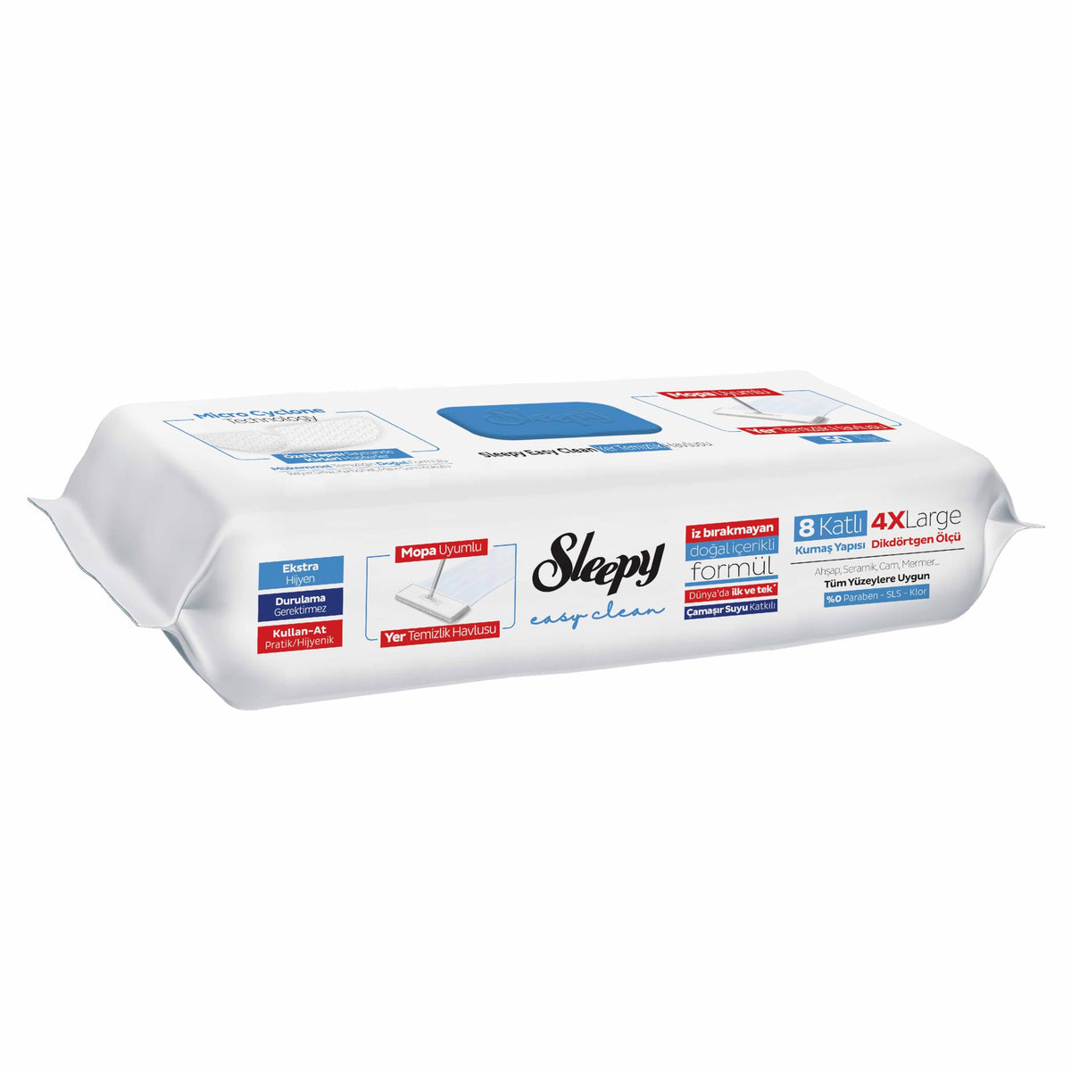 SLEEPY Yüzey Temizleme Havlusu - (MOP) 50 Adet Çamaşır Suyu