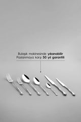 Nehir Lalezar Sade 12 Kişilik 89 Parça Kutulu Çatal Kaşık Bıçak Takımı