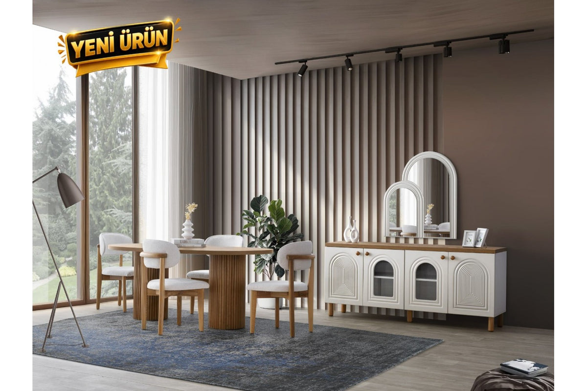 AKKUYU · YEMEK ODASI TAKIMI %100 MDF