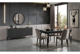ÇIRAĞAN ANTRASİT · YEMEK ODASI TAKIMI %100 MDF