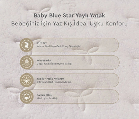 Yataş Mini Baby Blue Star DHT Yaylı Mini Yatak