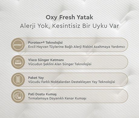 Yataş Bedding Oxy Fresh Paket Yaylı Yatak